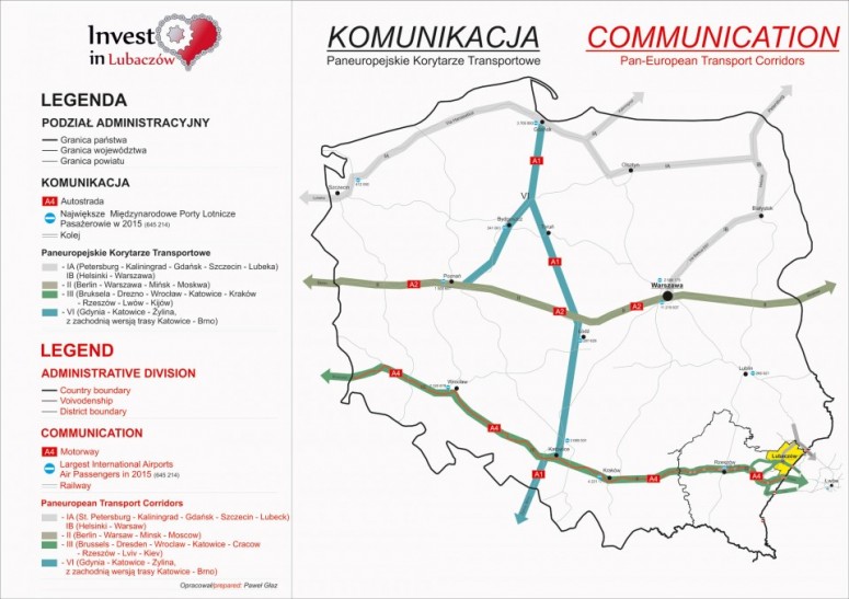 Komunikacja - Lubaczów i Paneuropejskie Korytarze Transportowe w Polsce